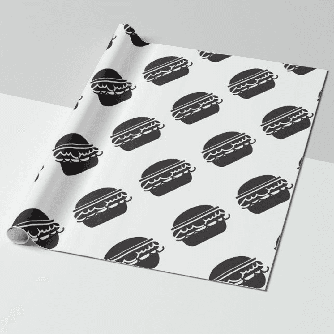 Custom printed burger wrapping paper UK restaurant