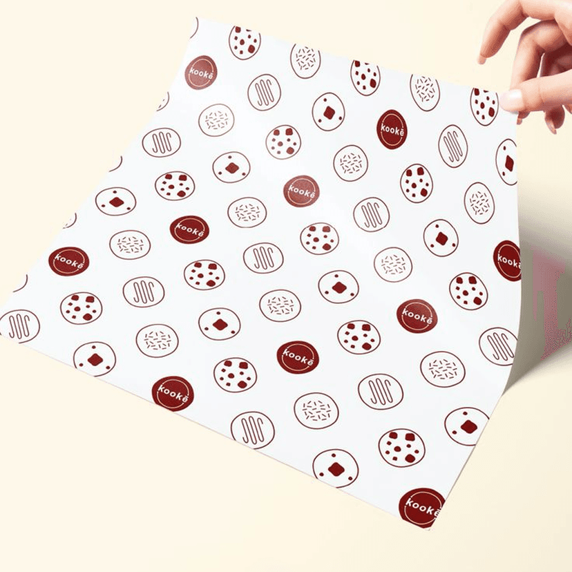 Custom printed greaseproof paper sheets