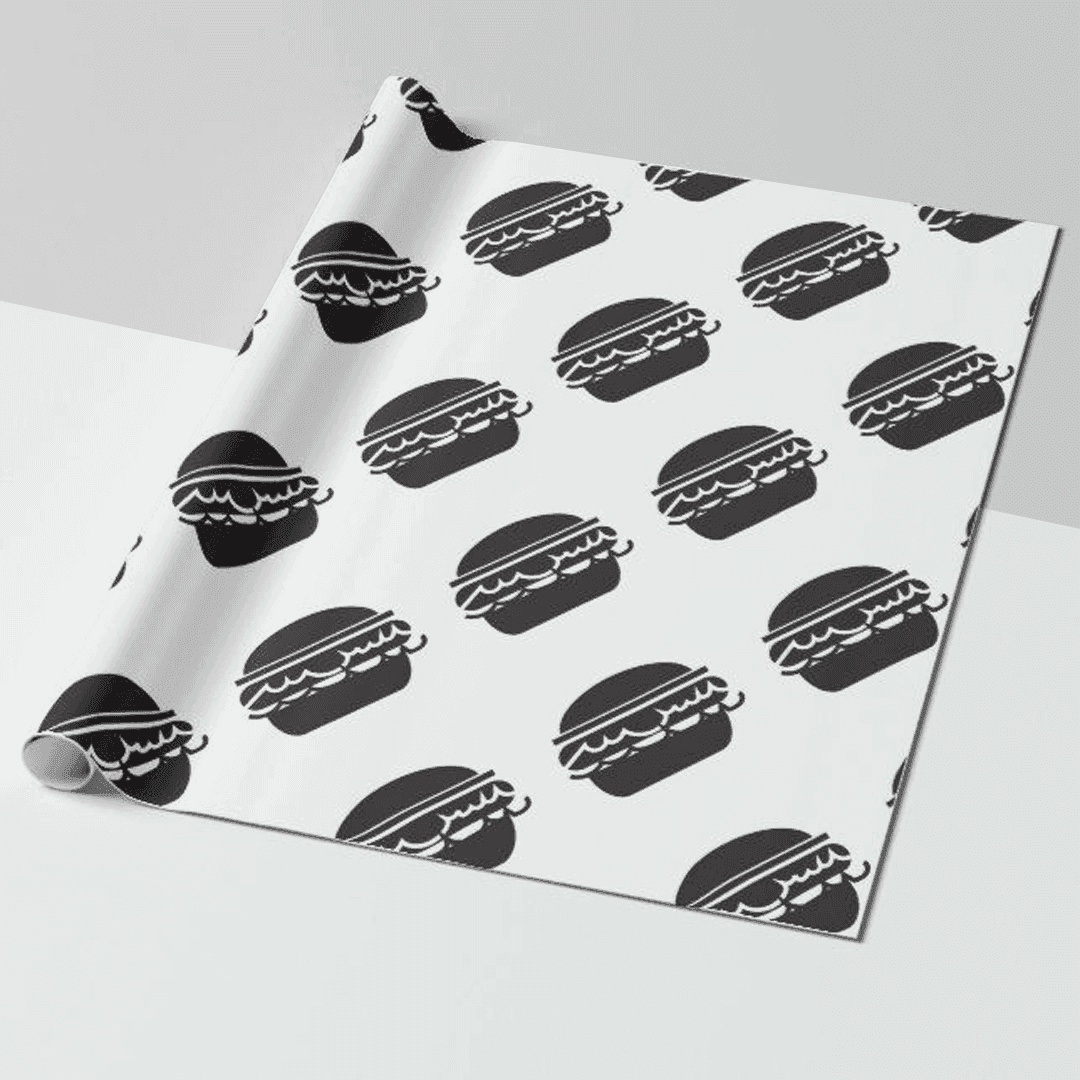 Custom printed burger wrapping paper UK restaurant